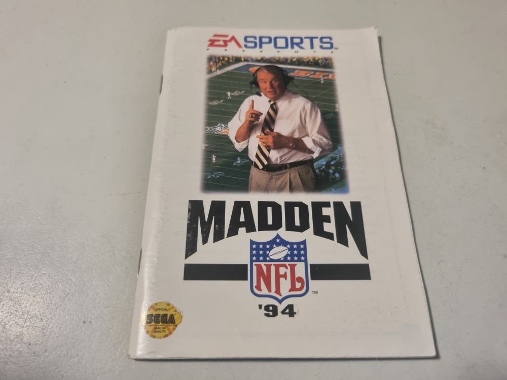 (Bild für) GEN Madden NFL 94 Anleitung - zum Schließen ins Bild klicken