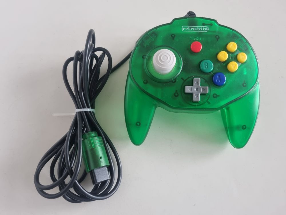 (Bild für) N64 Retro-Bit Controller Grün - zum Schließen ins Bild klicken