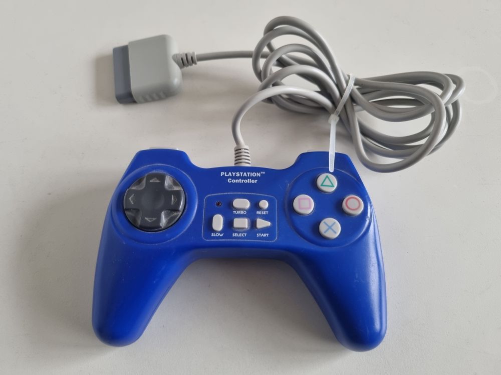 (Bild für) PS1 Joytech Controller - Blue - zum Schließen ins Bild klicken