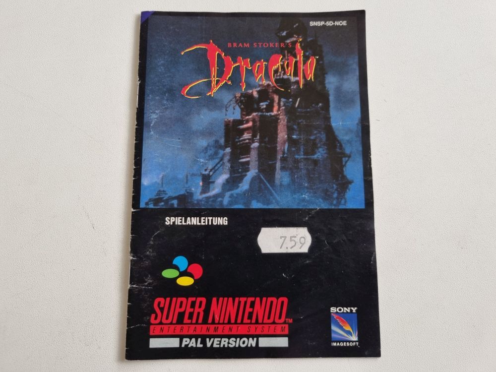 SNES Bram Stoker's Dracula NOE Manual - zum Schließen ins Bild klicken