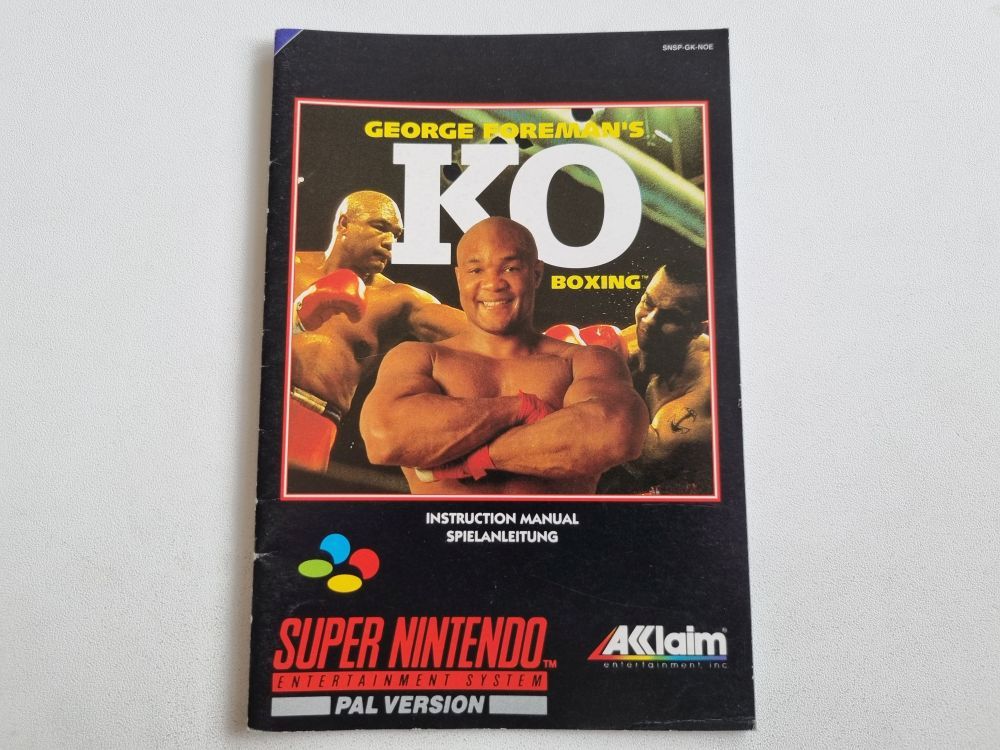 SNES George Foreman's KO Boxing NOE Manual - zum Schließen ins Bild klicken