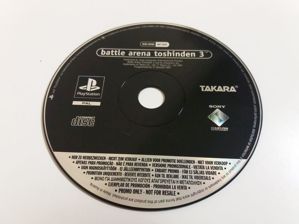 (Bild für) PS1 Battle Arena Toshinden 3 Promo version - zum Schließen ins Bild klicken