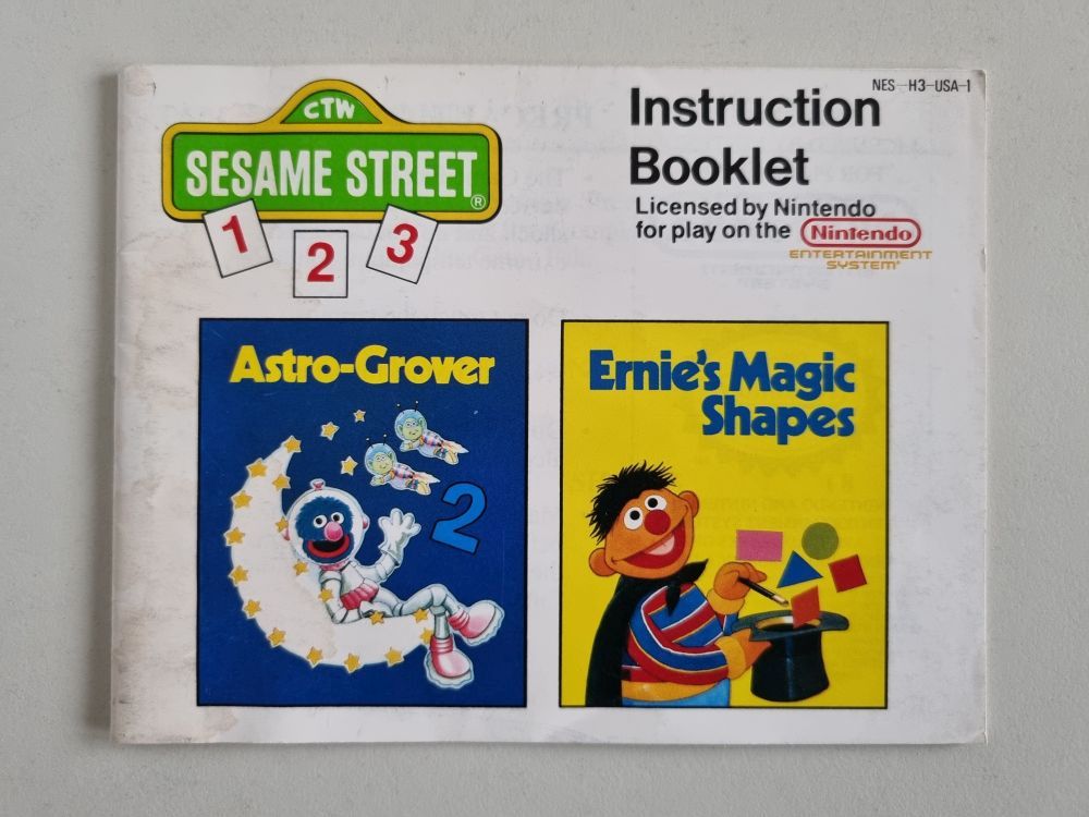 NES Sesame Street 123 USA Manual - zum Schließen ins Bild klicken