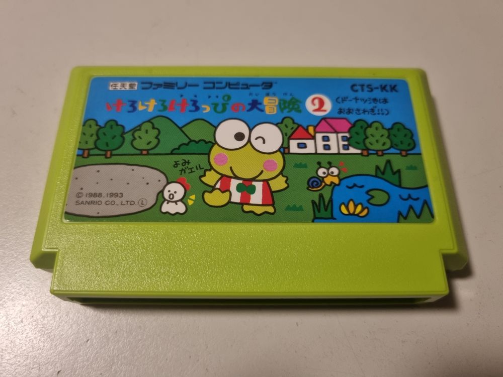 Famicom NES Game Kero Kero Keroppi no Daibouken 2: Donuts Ike ha Oosawagi!