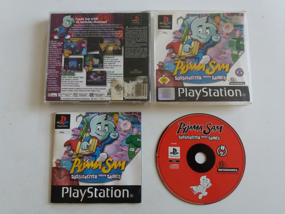 (Bild für) PS1 Pyjama Sam - Süssigkeiten kriegen Saures - zum Schließen ins Bild klicken