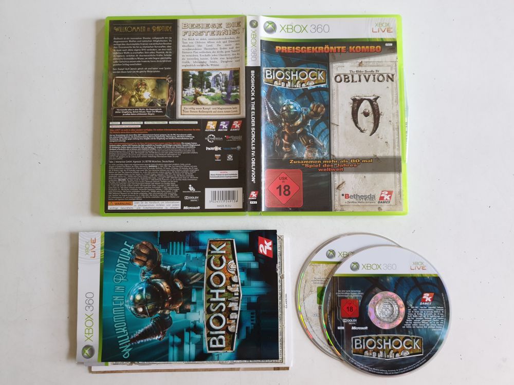 Xbox 360 Bioshock + Oblivion - zum Schließen ins Bild klicken