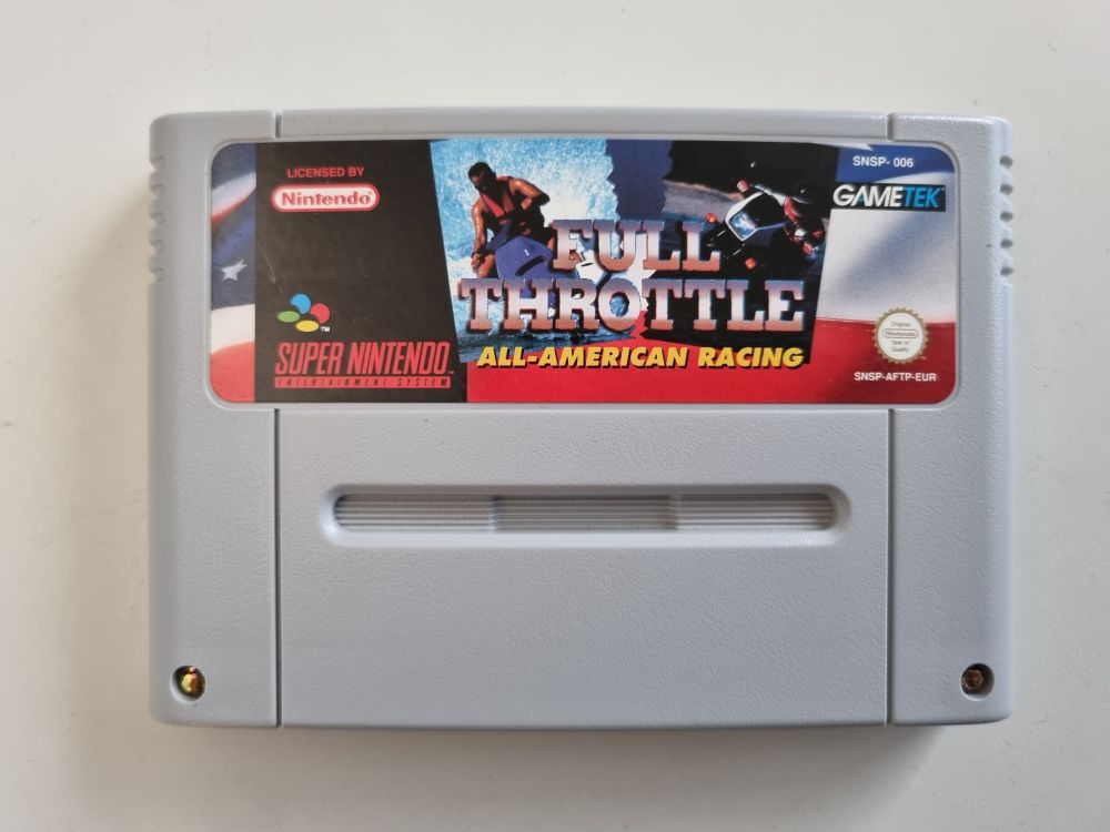 (Bild für) SNES Full Throttle - All-American Racing EUR - zum Schließen ins Bild klicken