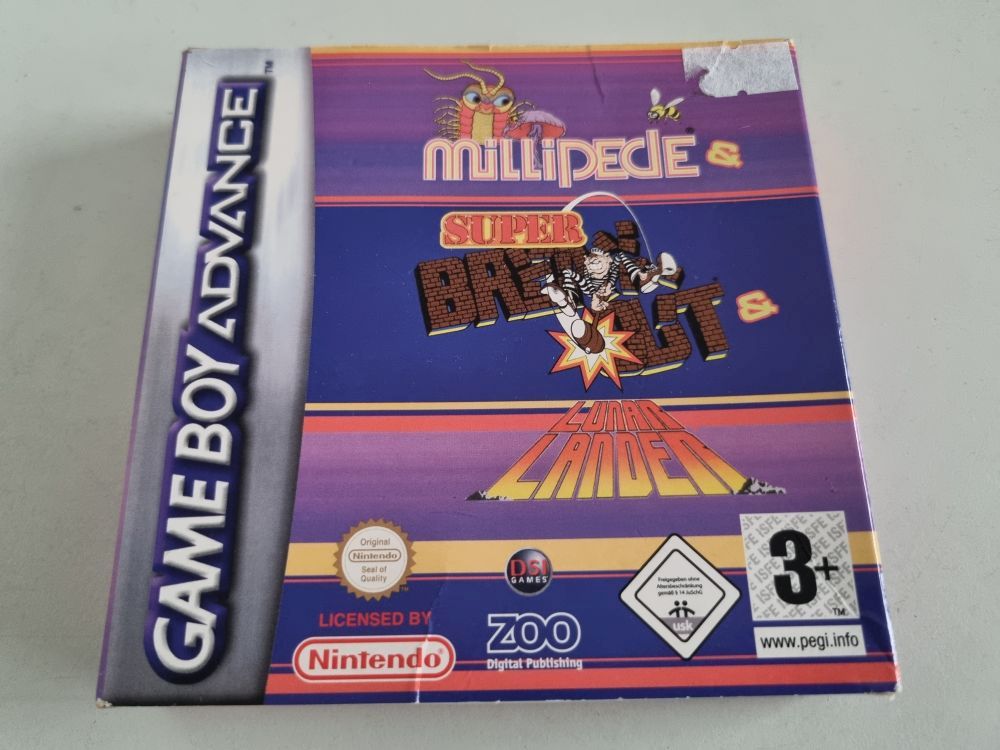 (Bild für) GBA Millipede / Super Breakout / Lunar Lander EUR - zum Schließen ins Bild klicken