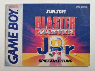 GB Blaster Master Jr. FRG Manual