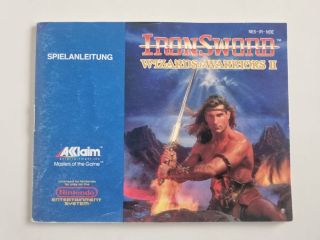 NES Wizards & Warriors II - Iron Sword NOE Manual