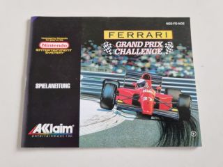 NES Ferrari Grand Prix Challenge NOE Manual