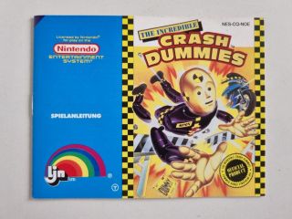 NES The Incredible Crash Dummies NOE Manual