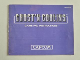 NES Ghost 'N Goblins FRG Manual