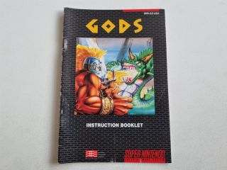 SNES Gods USA Manual