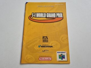 N64 F-1 World Grand Prix NNOE Manual