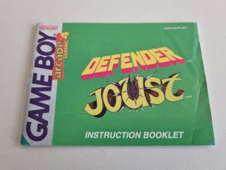 GB Arcade Classics No. 4 - Defender / Joust UKV Manual