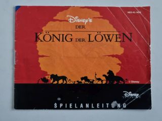 NES Der König der Löwen NOE Manual