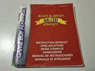 GBA Game & Watch Gallery Advance NEU6 Manual