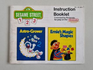 NES Sesame Street 123 USA Manual