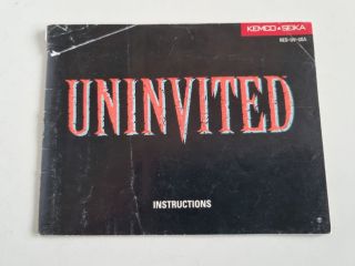 NES Uninvited USA Manual