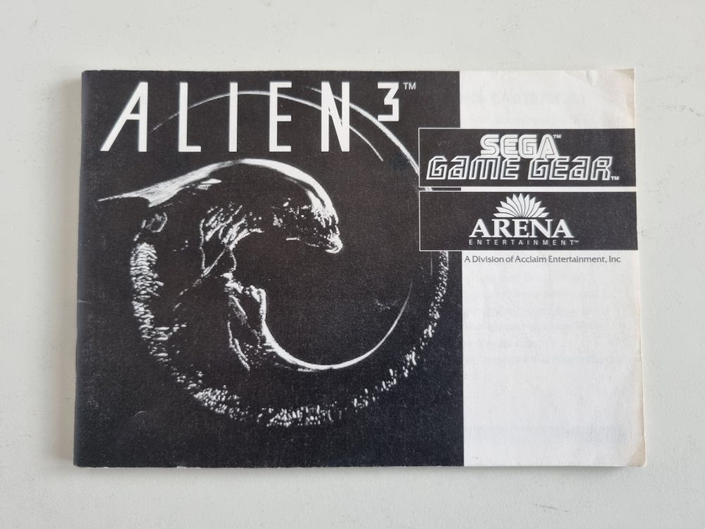 GG Alien 3 Manual